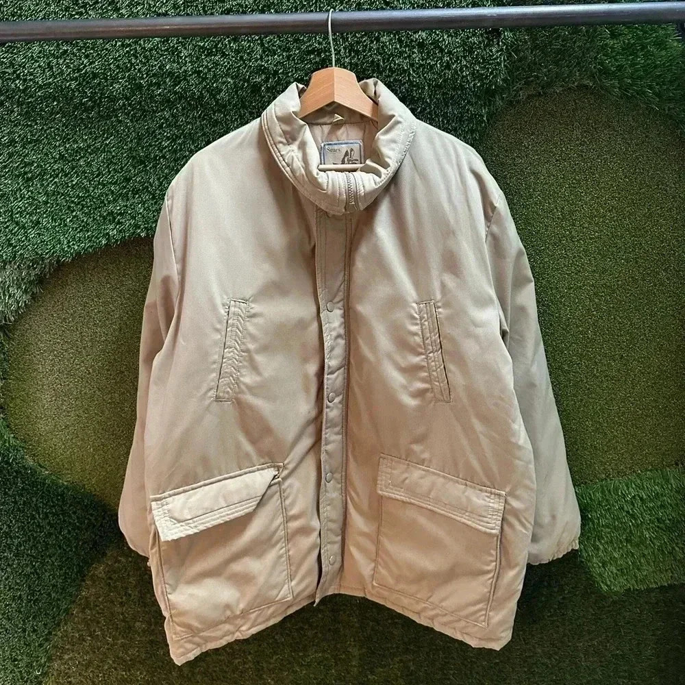 Vintage 1980s Sears Wearmaster Down  Filled Zip-up Jacket